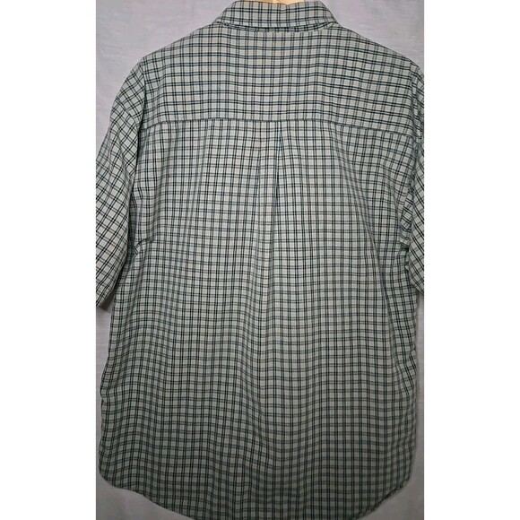 Bugle Boy Company Short Sleeve Button Shirt, Plaid, Sz XL, Green/Blue - Picture 6 of 9